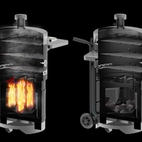 Champion Barrel Smoker גריל/מעשנה על פחמים