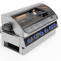 גריל גז בנוי Beefmaster Deluxe 6 Built-In | 6 מבערי Quad, רוטיסרי ואינפרא אדום