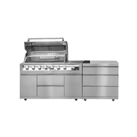 מטבח חוץ CAESAR Julius Novell 6 | גריל גז 6 מבערים + יחידת 3 מגירות מנירוסטה 304