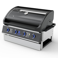 גריל גז בנוי Beefmaster Premium 4 Built-In | 4 מבערי Quad למטבח חוץ