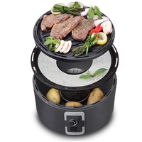 מנגל שולחני לחימום בשר ללא עשן firechef