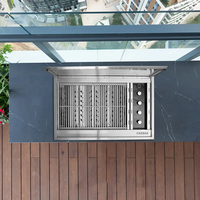 סיזר MILANO גריל גז Drop In 4 מבערים נירוסטה | Built-In למטבח חוץ