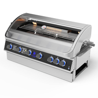 גריל גז בנוי Beefmaster Deluxe 6 Built-In | 6 מבערי Quad, רוטיסרי ואינפרא אדום