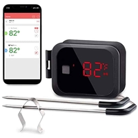 מד חום Bluetooth לבשר INKBIRD IBT-2X – כולל פרוב אחד לגריל, מעשנה וטאבון