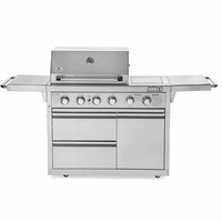 גריל גז וכיור Caesar Grill JULIUS 4 – מטבח חוץ מנירוסטה עם כיור, רוטיסרי וכירת צד