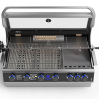 גריל גז בנוי Beefmaster Deluxe 6 Built-In | 6 מבערי Quad, רוטיסרי ואינפרא אדום