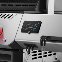 גריל גז Napoleon Prestige 500 Connected RSIB IL שחור | WiFi + Bluetooth | 4 מבערים | SIZZLE ZONE