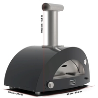 ALFA MODERNO 2 Pizze אפור – טאבון גז איטלקי לשתי פיצות | עד 500°C