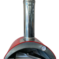 טאבון גז אדום NONNO LILLO RED – טאבון איטלקי מקצועי עם אבן Lava Stone