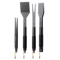 BBQ 4pcs Set Boretti סט כלים מסיבי לגריל