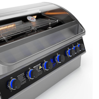 גריל גז בנוי Beefmaster Deluxe 6 Built-In | 6 מבערי Quad, רוטיסרי ואינפרא אדום