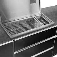 סיזר MILANO גריל גז Drop In 4 מבערים נירוסטה | Built-In למטבח חוץ