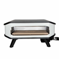 COZZE טאבון חשמלי 17 אינץ' – עד 450°C עם אבן אפייה ומד חום דיגיטלי