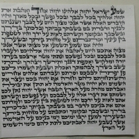קלף מזוזה גודל 12
