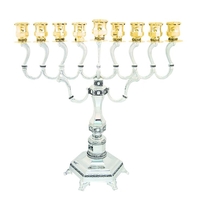 חנוכיה דגם יהלום ציפוי כסף טהור - Copy 1 - Copy 1