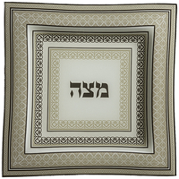 צלחת מצה זכוכית לפסח אופוויט 28 ס'מ