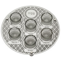 צלחת פסח זכוכית 