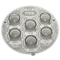 Glass Passover Plate 35 Cm - Ornaments