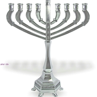 חנוכיה דגם יהלום ענפים טיפות 19.5 סמ