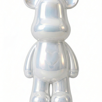 דובי מקרמיקה דקורטיבי מודרני לבית | עיצוב יוקרתי לבן פנינה