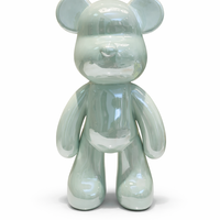 דובי מקרמיקה דקורטיבי מודרני לבית | עיצוב יוקרתי לבן פנינה