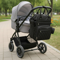 תיק החתלה פרמיום רב-תאים – כולל משטח החתלה - אלגנטי ומוכן לכל יציאה שחור