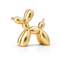 פסל כלב בלון דקורטיבי | פסל אומנות מודרנית לבית כסוף