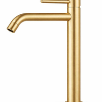 ברז לכיור אמבטיה דגם פירנצה זהב מוברש