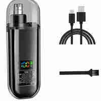 קוצץ שערות לאף ולאוזניים מיני נטען USB עם תצוגת סוללה דיגיטלית