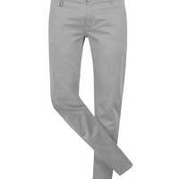 מכנסיים Skinny Cotton/Stretch- אפור בהיר