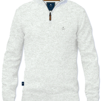 סריג 1/2 רוכסן Cashmere לבן