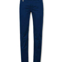 מכנסיים כותנה Slim Straight - כחול