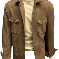 SUEDE OVERSHIRT- ירוק