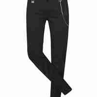 מכנסיים Skinny Cotton/Stretch- שחור עם רוכסנים