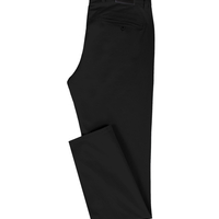 מכנסיים כותנה Slim Straight - שחור
