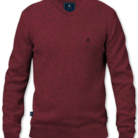 סריג V-Neck Cashmere בורדו