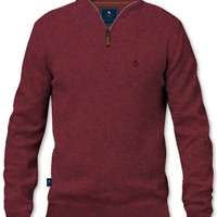 סריג 1/2 רוכסן Cashmere בורדו