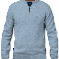 סריג 1/2 רוכסן Cashmere לבן