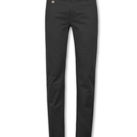 מכנסיים כותנה Slim Straight - כחול