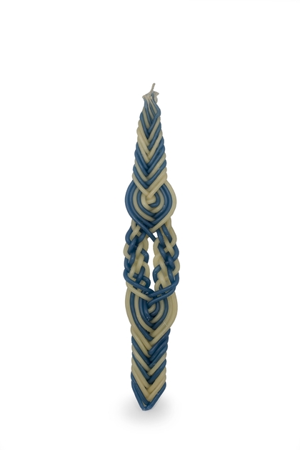 ,Blue,and, white, Havdala ,candle, 12 | נרות צפת