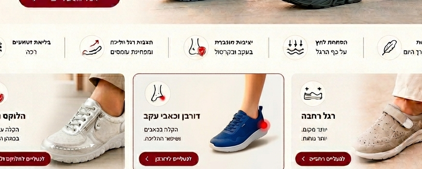 נעליים לפתרון בעיות בכף הרגל - נשים וגברים