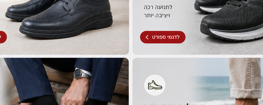 נעליים אורטופדיות לגברים - כל הקטגוריות