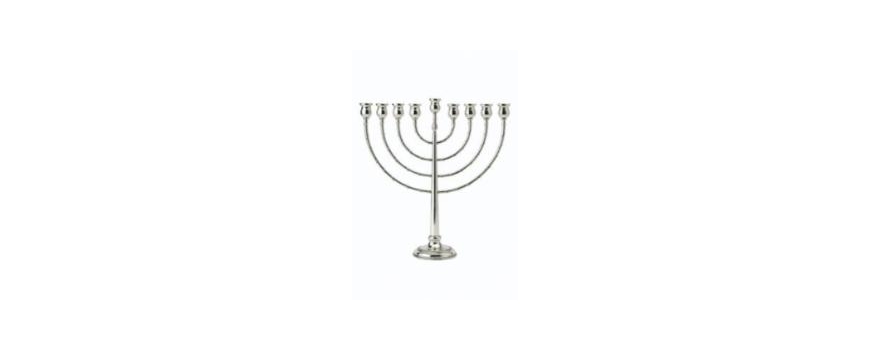 Pure silver menorahs