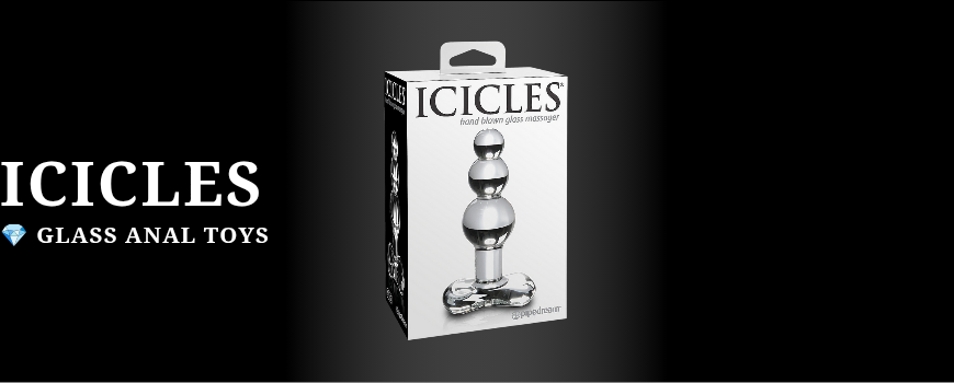 נטיפי הקרח צעצועים אנאליים מזכוכית