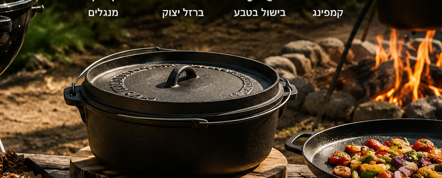 בישול חוץ וקמפינג – ברזל יצוק, מנגלים וציוד Outdoor