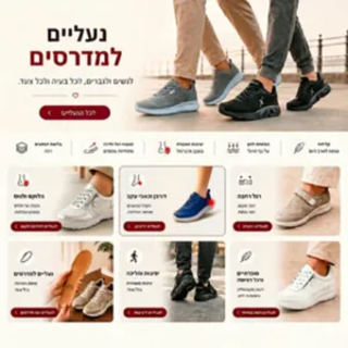 נעליים לפתרון בעיות בכף הרגל - נשים וגברים