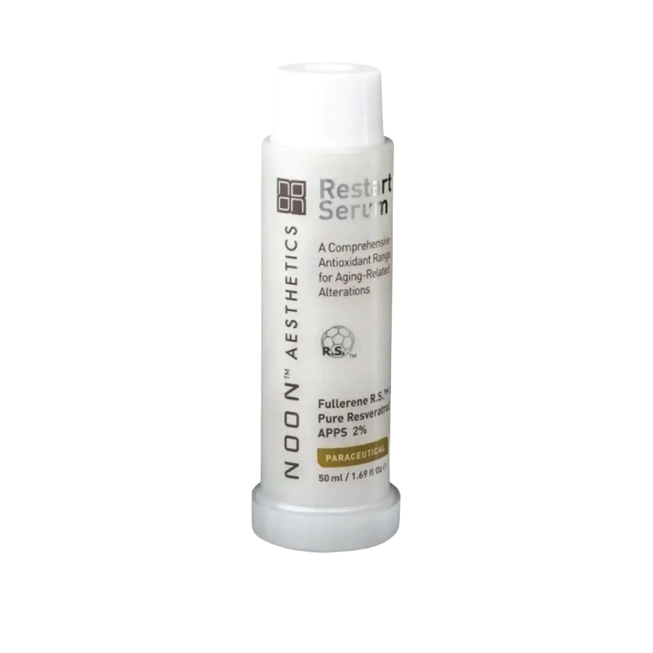 בקבוק מילוי לסרום ריסטארט של NOON Aesthetics בקליניקת HBeauty נתניה