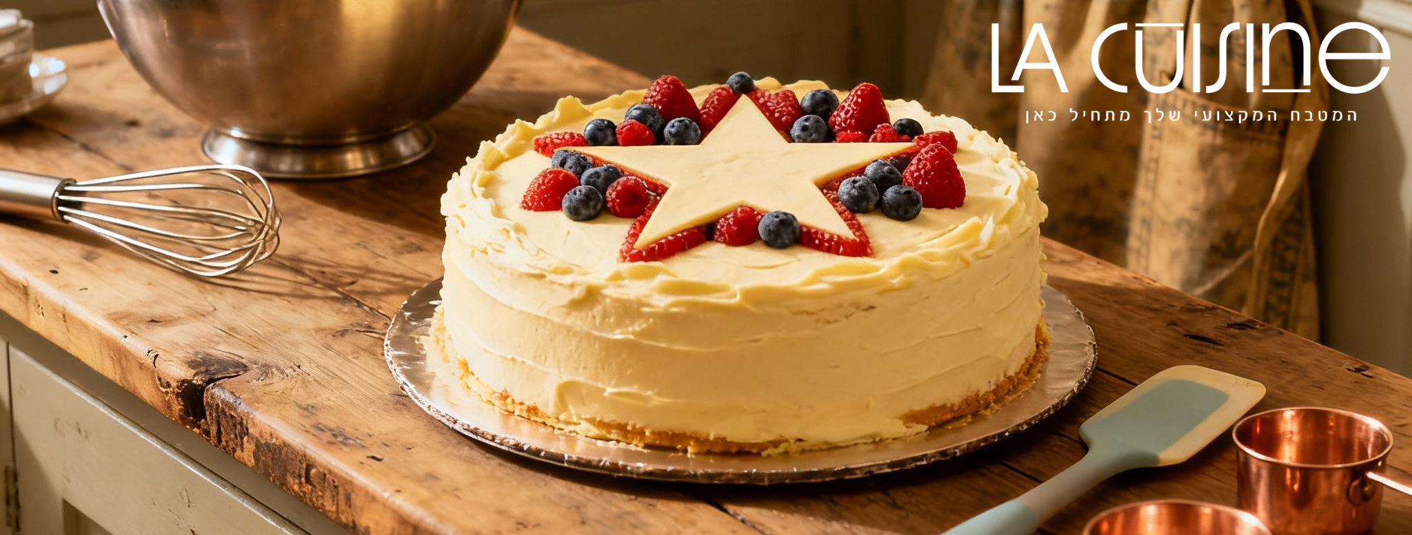 עוגה מכוסה בקצפת