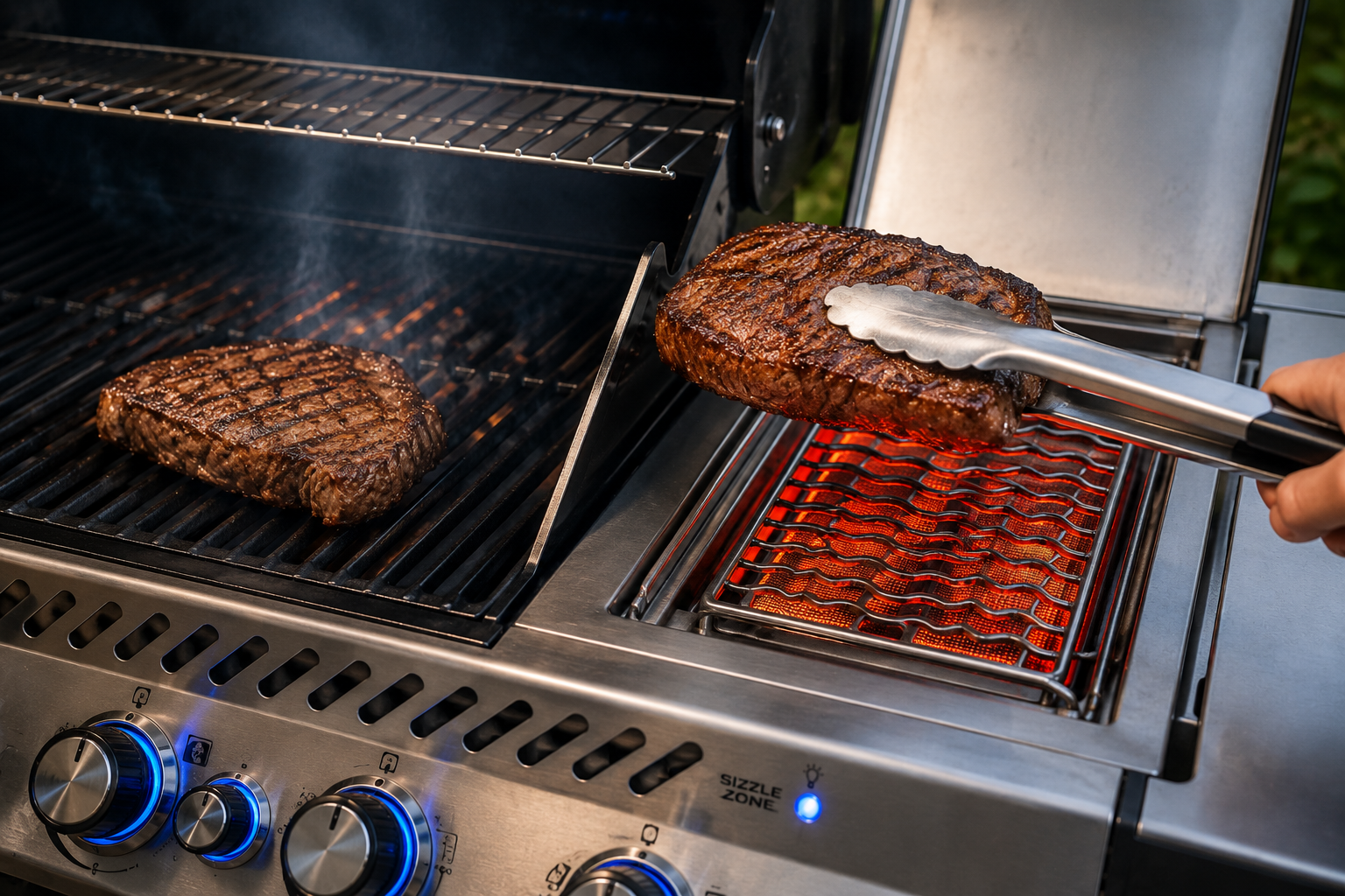 Reverse Sear על גריל גז