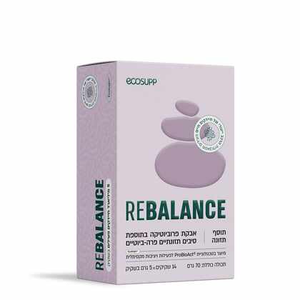 אקוסאפ REBALANCE אבקת פרוביוטיקה 14 שקיקים